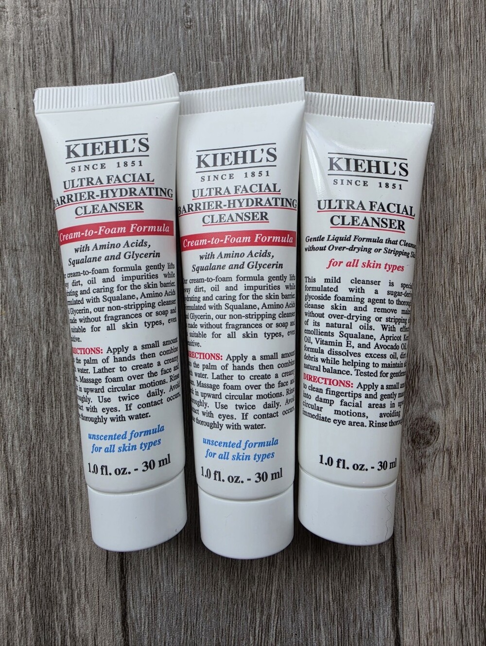 Kiehl's Ultra Facial Cleanser + Kiehl's Ultra Facial Barrier-Hydrating Cleanser